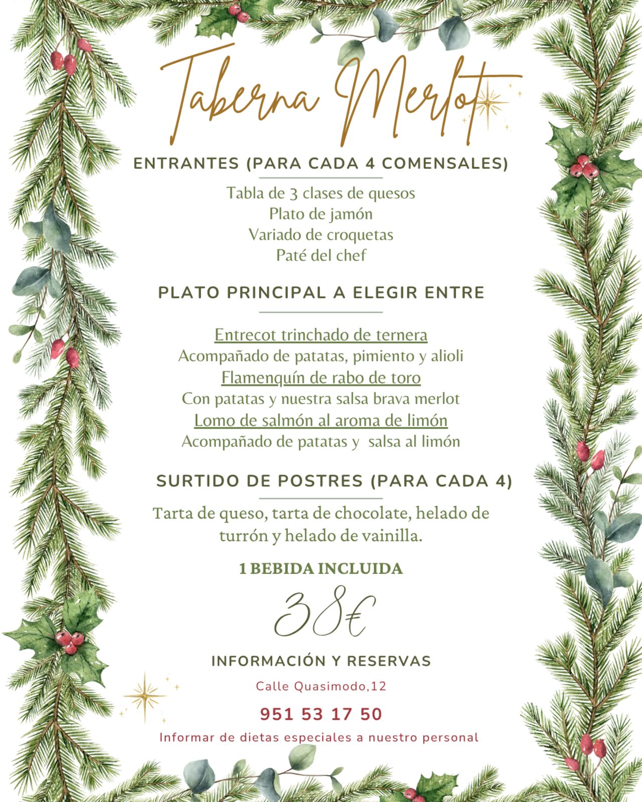 MENÚ DE NAVIDAD