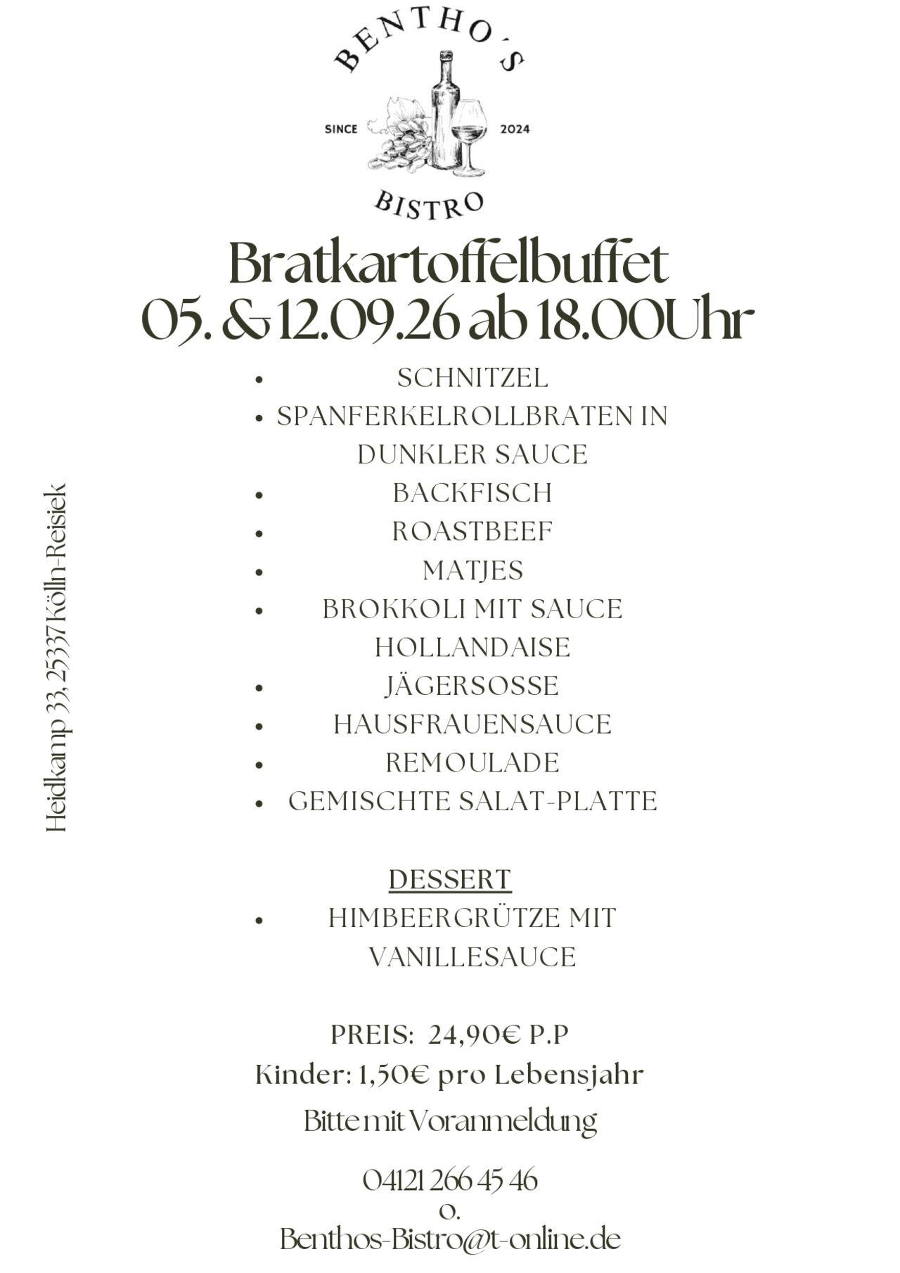 Bratkartoffelbuffet