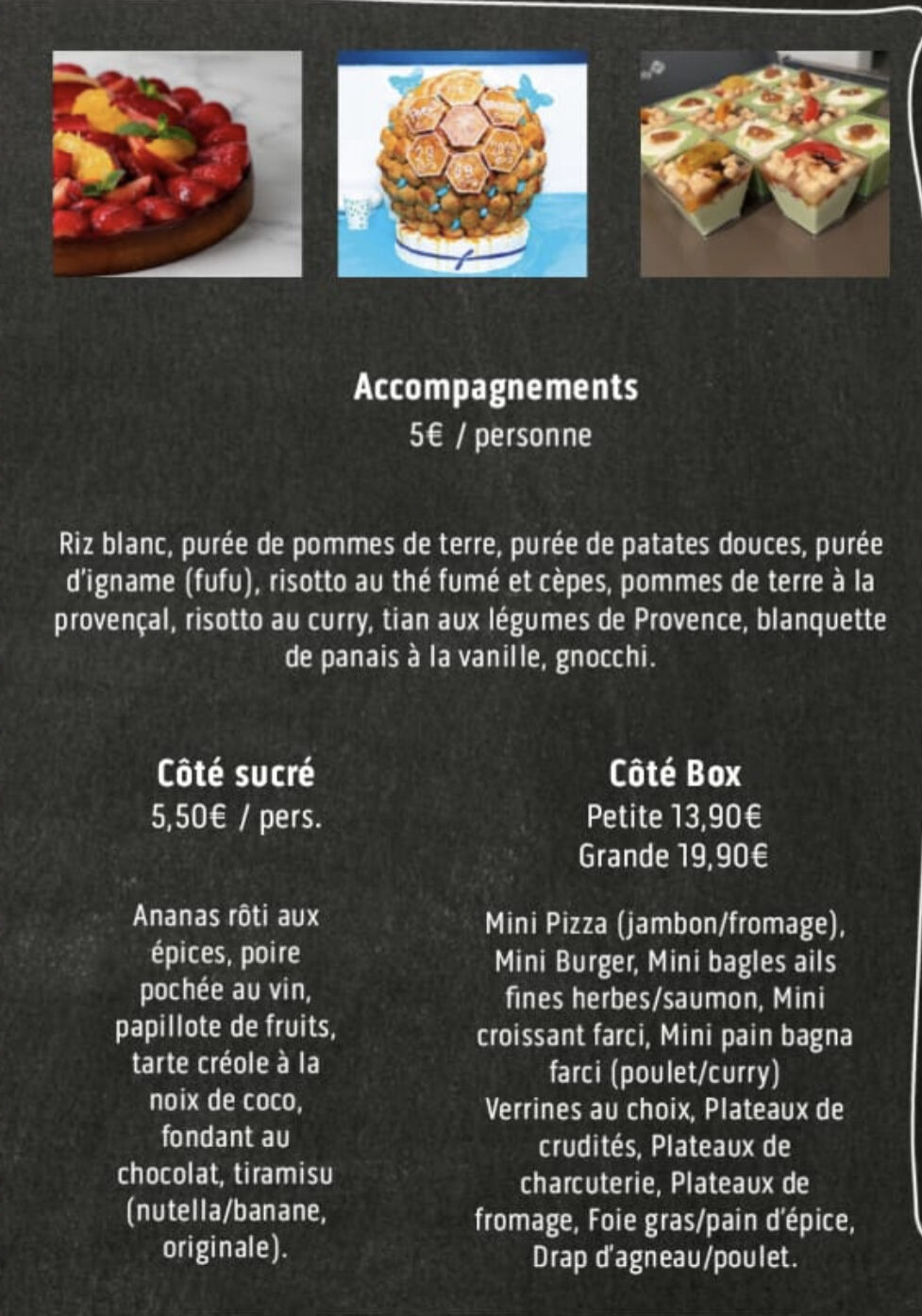 Box apéritif et dessert