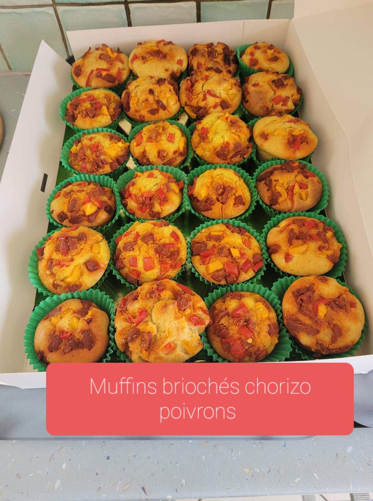 Muffins chorizo poivrons 