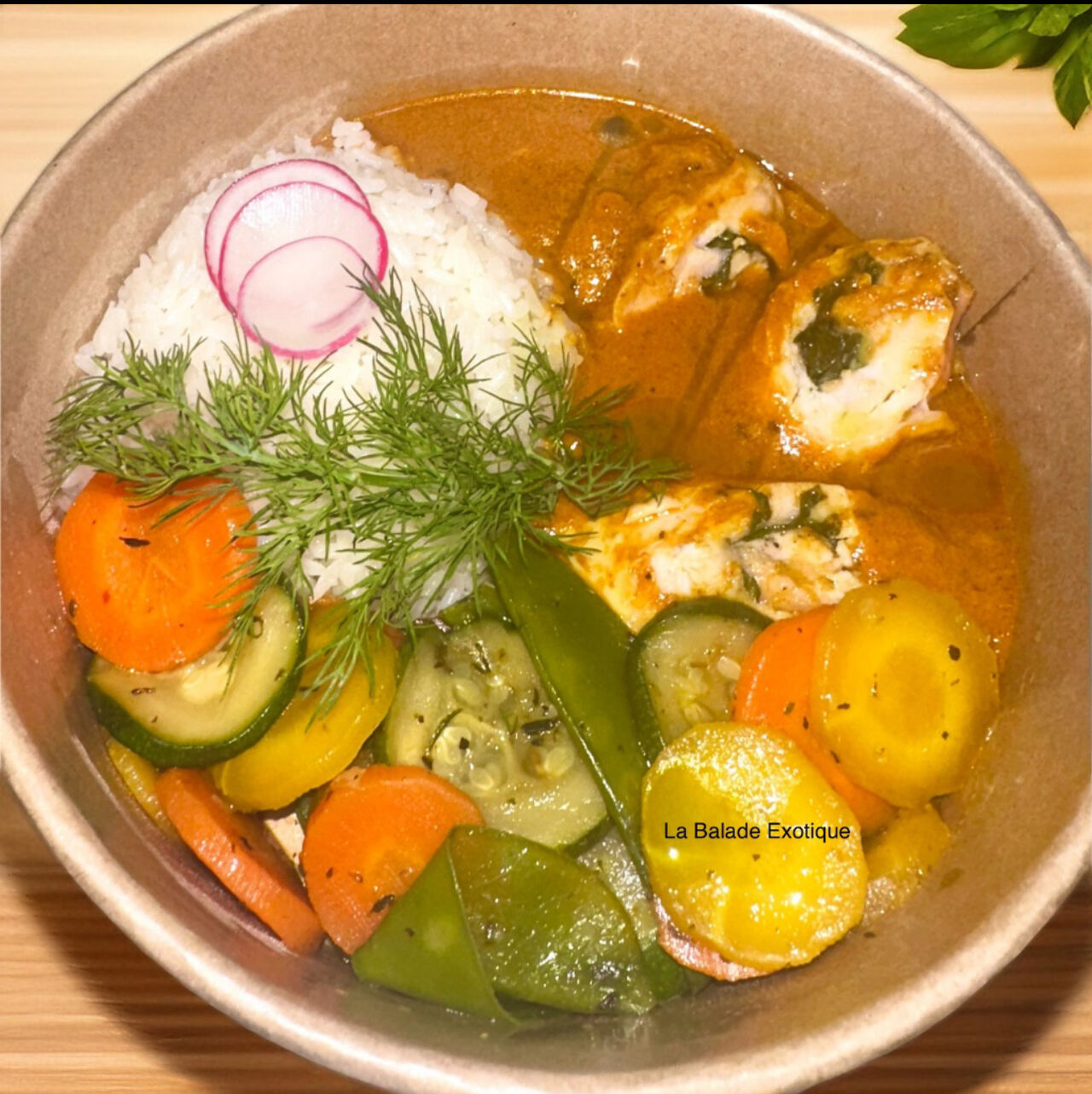 Ballotines de volailles farcies sauce Makhani