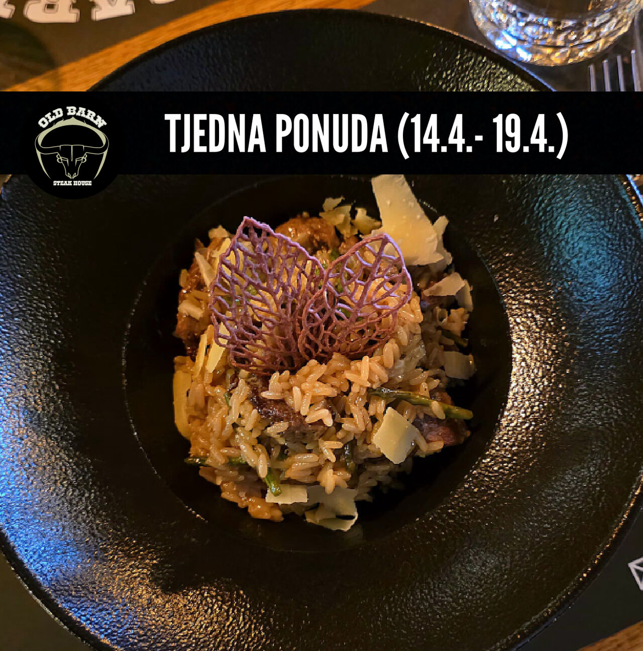 RIŽOTO S DIVLJIM ŠPAROGAMA I FICLEKIMA OD BIFTEKA