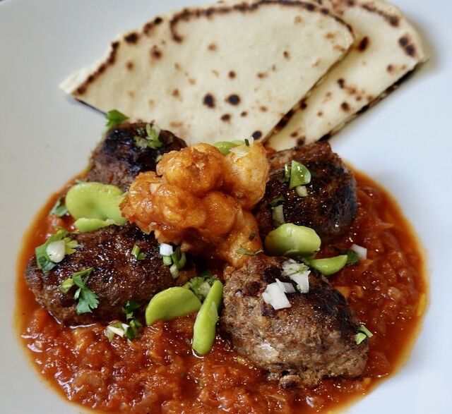 Boulettes Agneau Tikka - Naan au fromage Emporter Février 2021