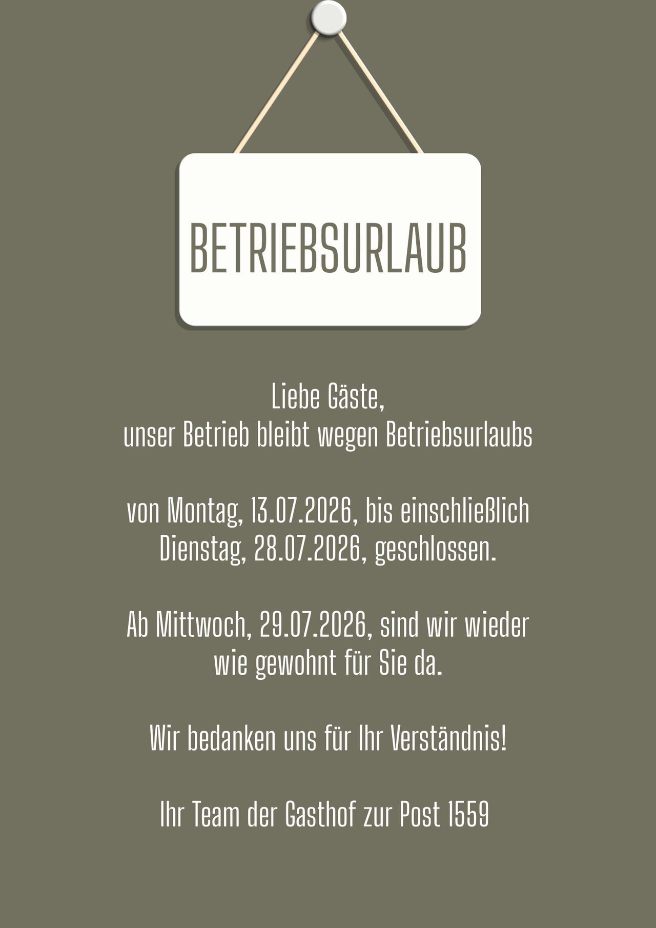 Betriebsurlaub