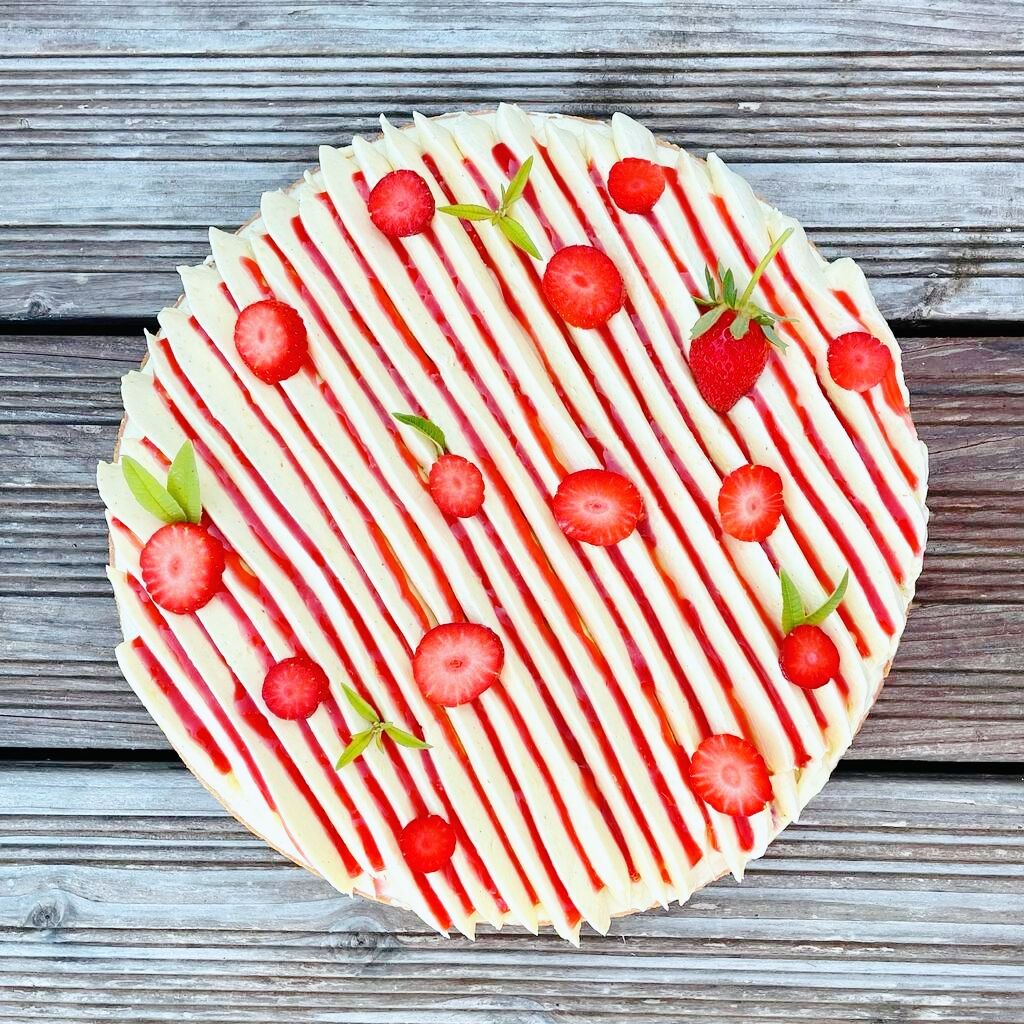 Tarte fraise-verveine