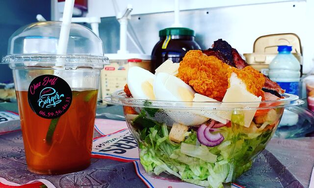 Salade César et Thé BIO fait maison