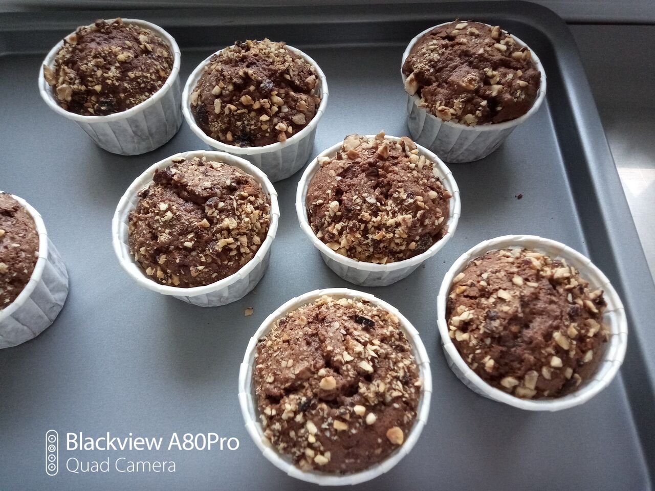 Muffins noisettes caramélisés et chocolat