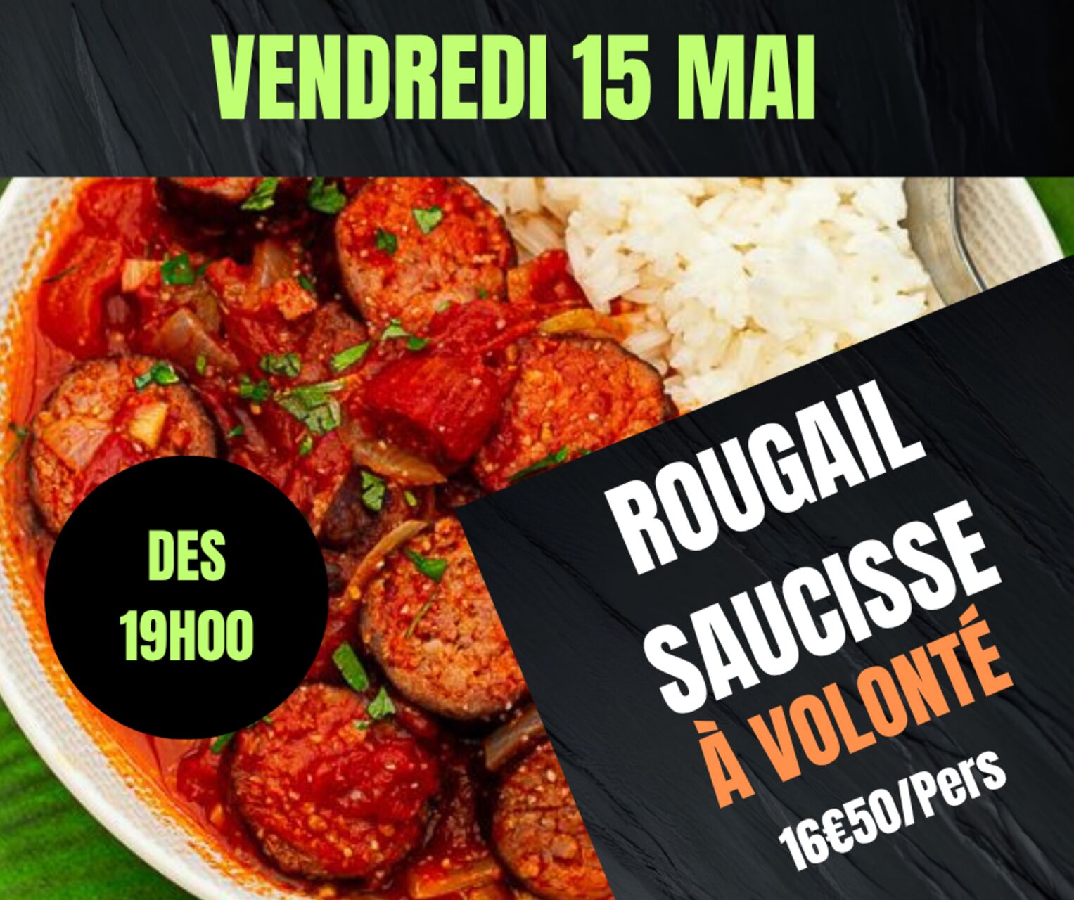 ROUGAIL SAUCISSE À VOLONTÉ