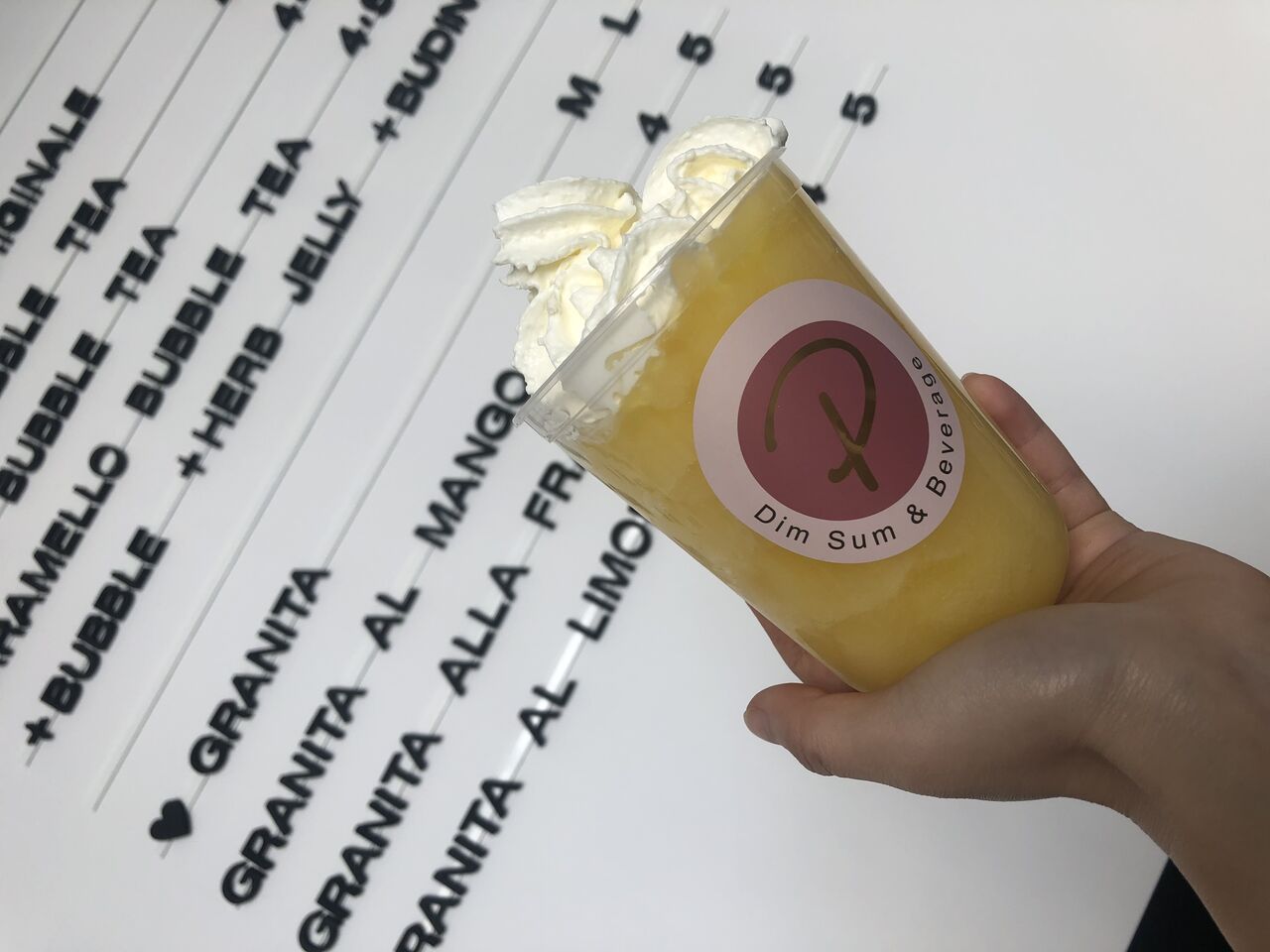 Granita Al Mango (Granita alla Fragola /Granita al Caffe)
Mango Smoothie(Strawberry Smoothie/Caffee Smoothie)