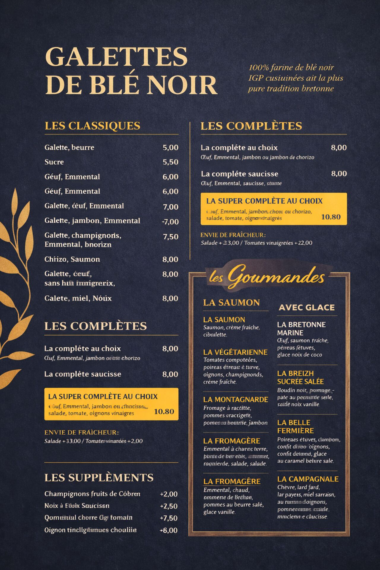 Nos galettes au blé noir