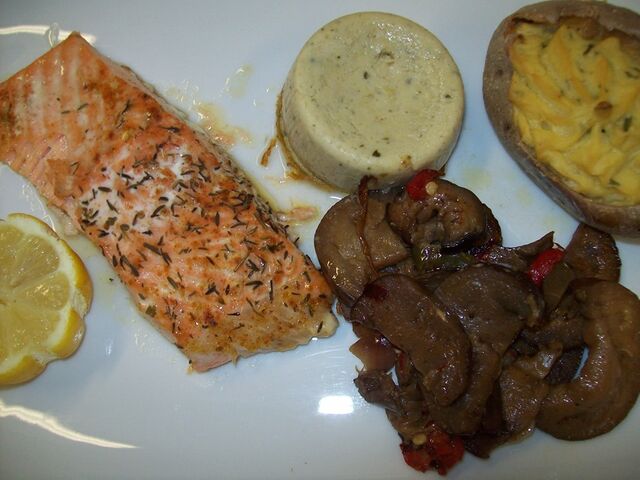 Pavé de saumon aux herbes