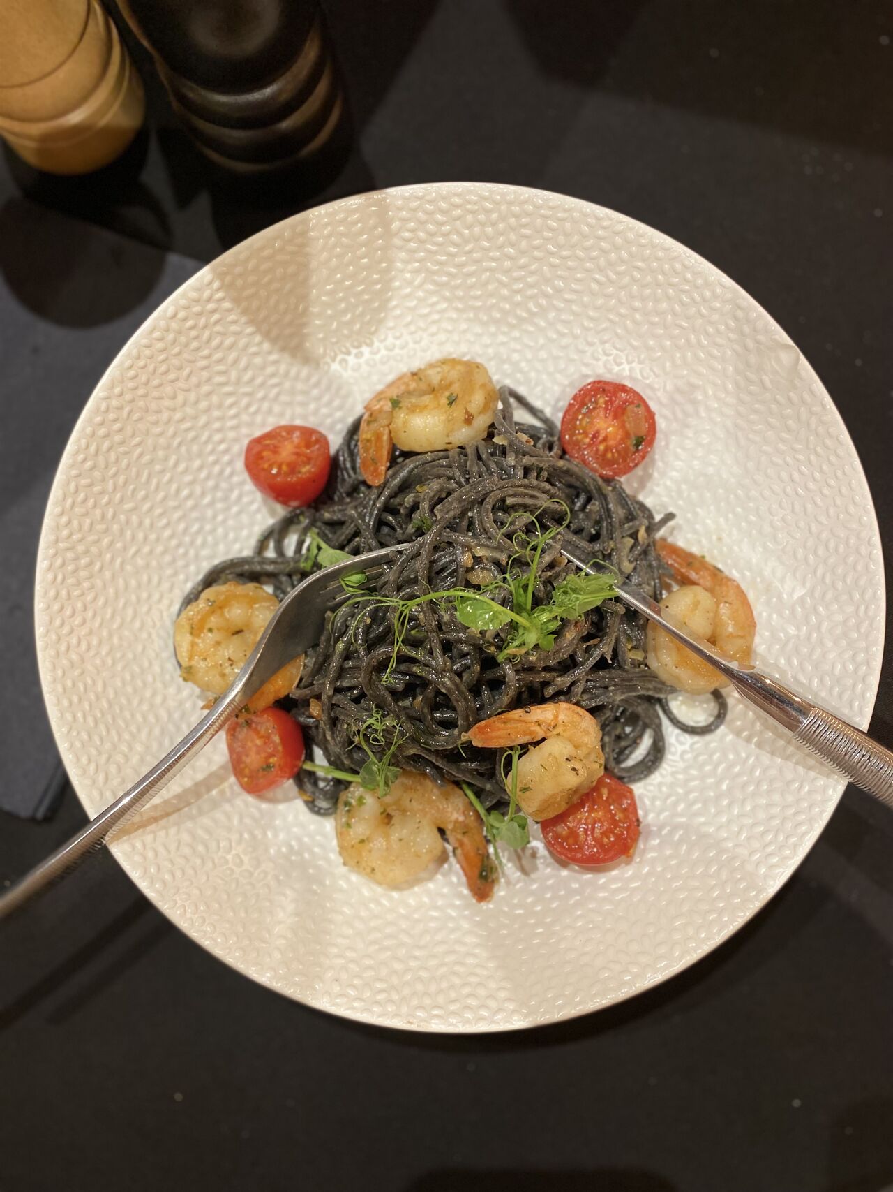 Makaron z krewetkami