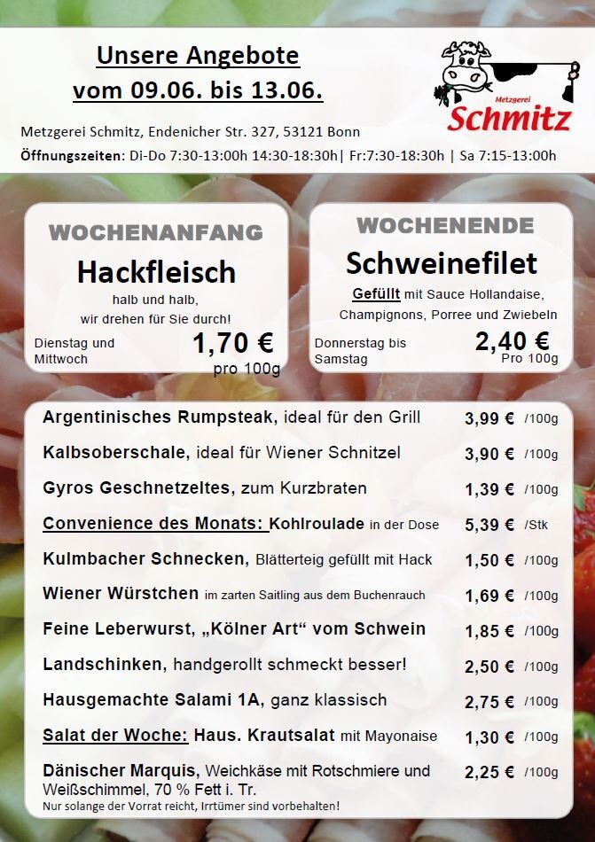 Unser Angebot für diese Woche: