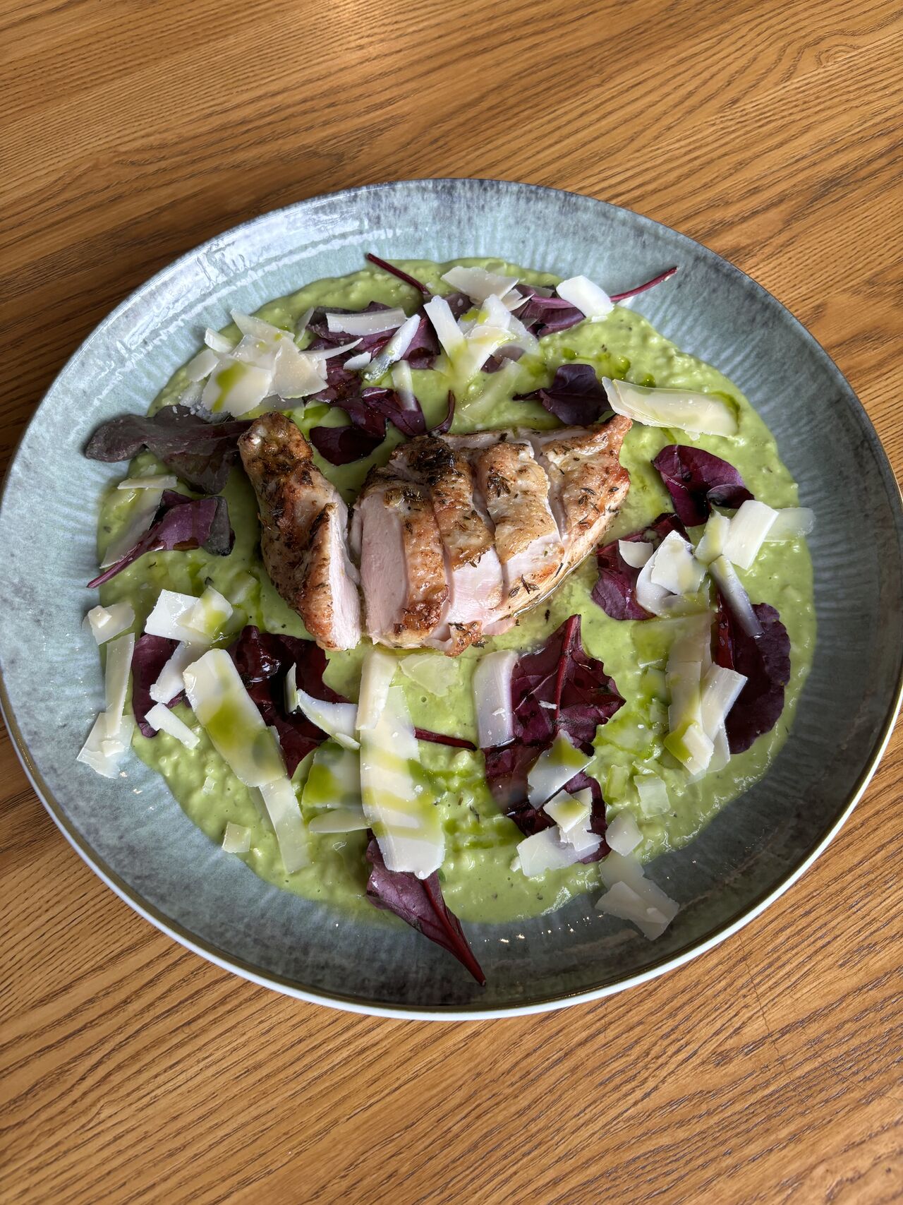 Krémové rizoto, kuřecí supreme, parmazán