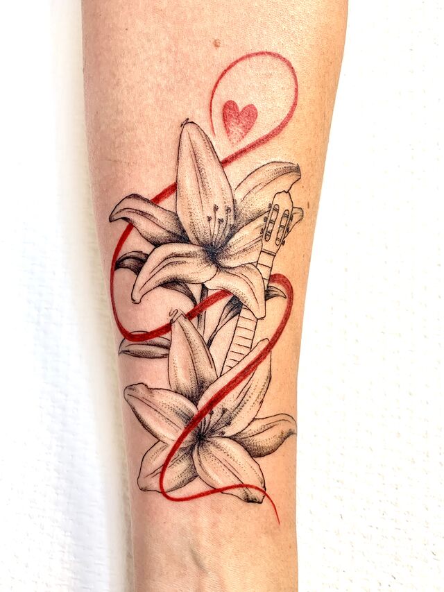 Musical flowers (sketchy stijl) - voor Titi