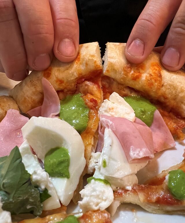 Pizza Burrata con Pesto