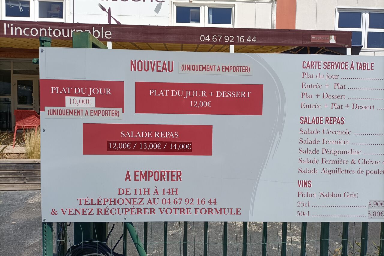 Formule vente à emporter