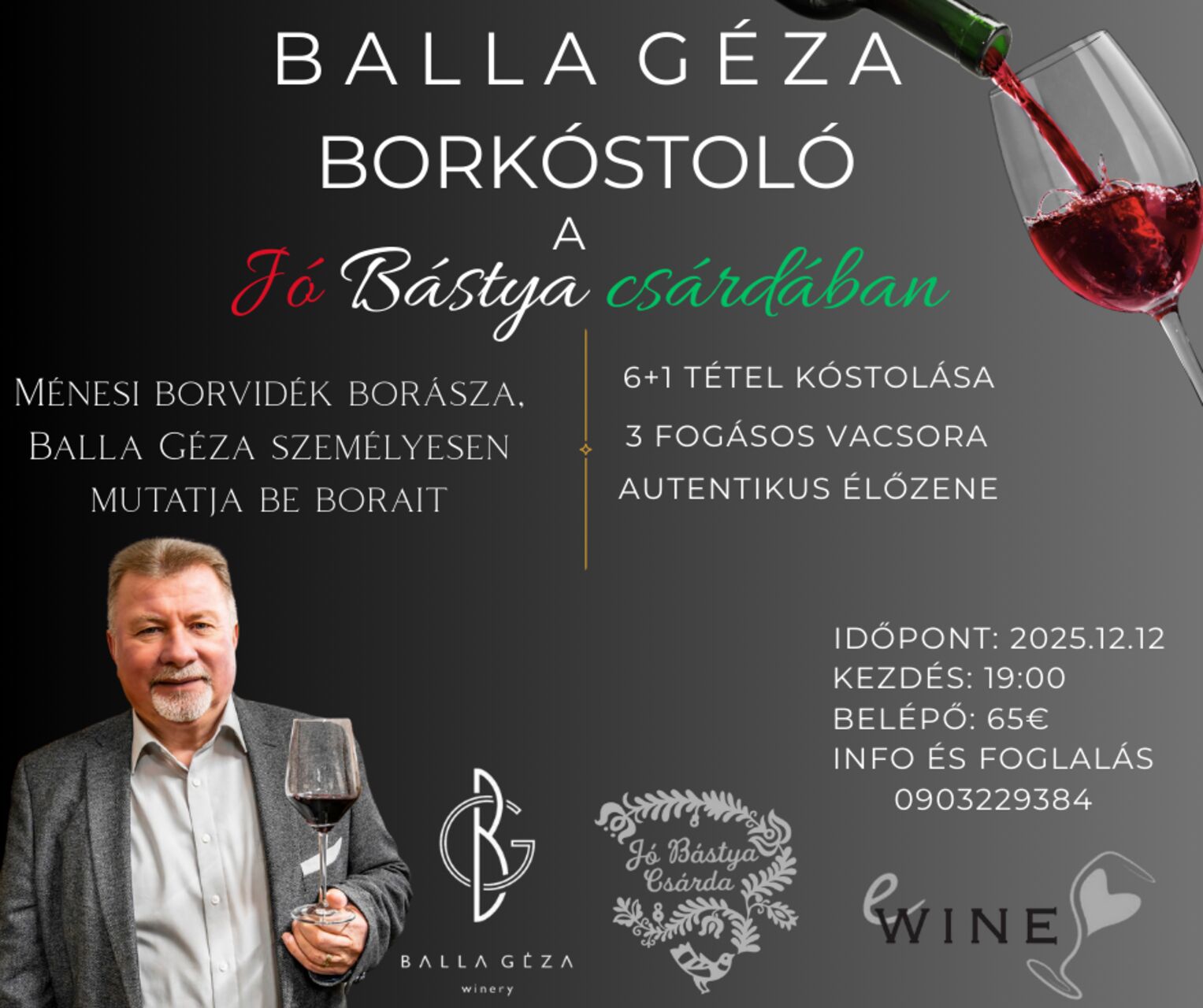 BALLA GÉZA borkóstoló/ degustácia vín