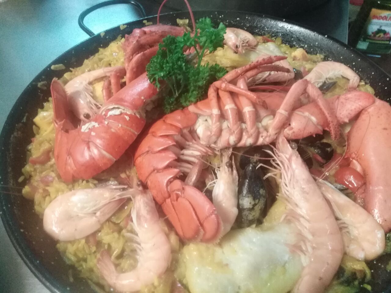 Paella
Au
homard 