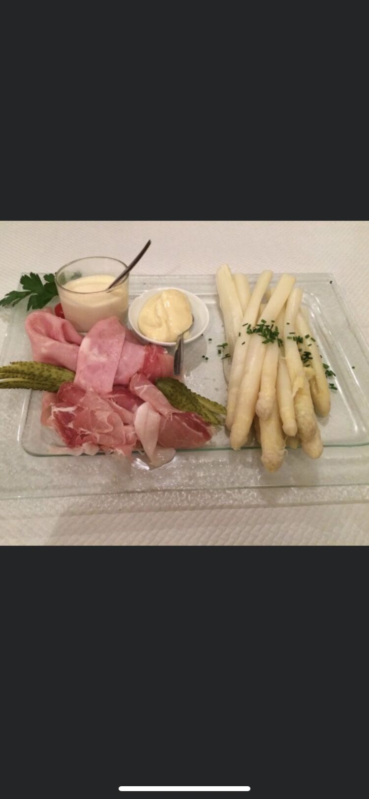 Asperges aux 2 jambons