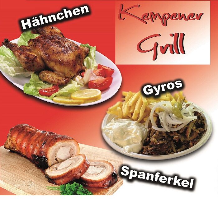 Täglich frisch gegrillte Hähnchen, Gyros und Spanferkel.