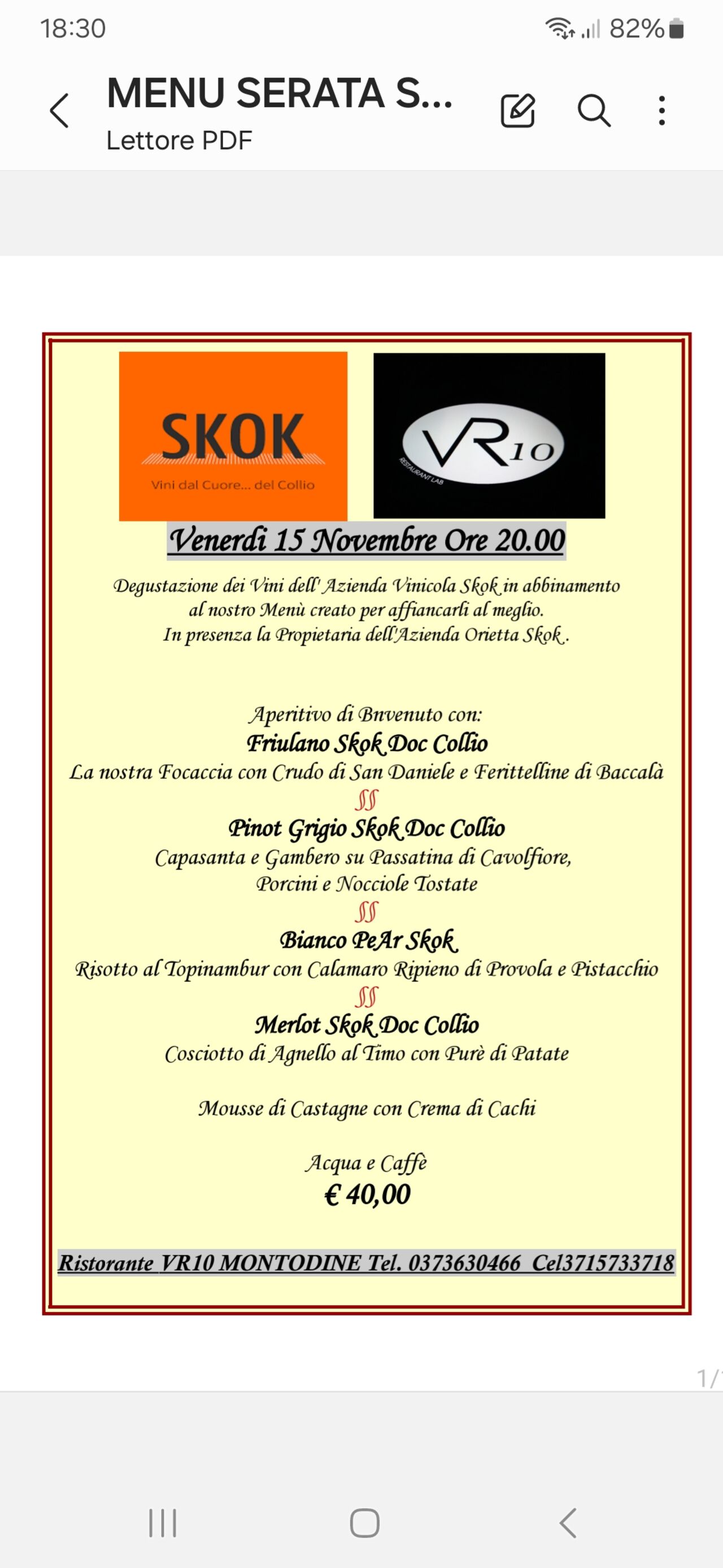 DEGUSTAZIONE SKOK