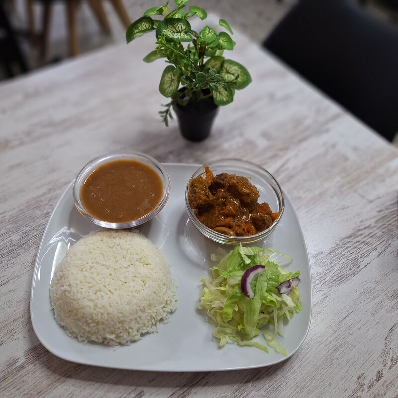 AROIZ, FRIJOLES, CARNE!