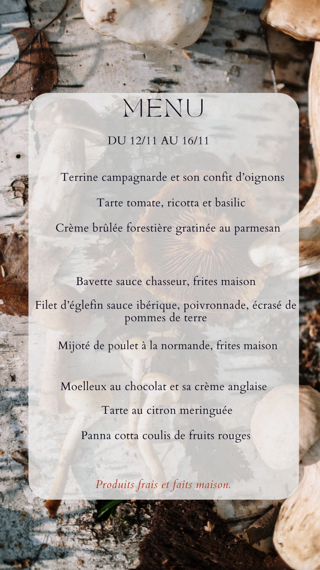 Menu du 12/11/24 au 16/11/24