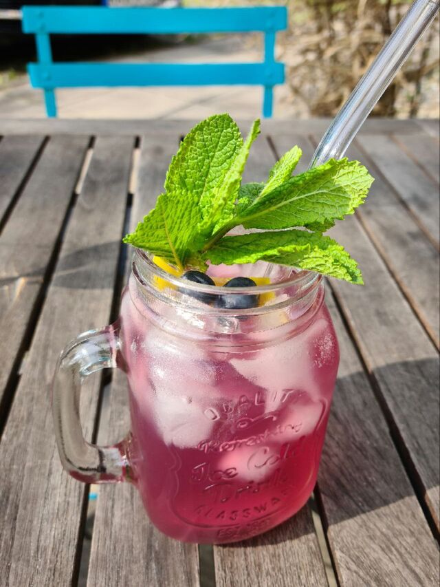 Gin Soul Blueberry Eistee (alk.frei)
Gin Soul Tee von Samova als Basis, verfeinert mit Blaubeeren, Zitrone und Agavendicksaft