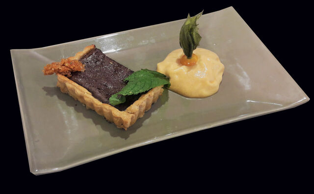 La Tarte au chocolat pralinée.