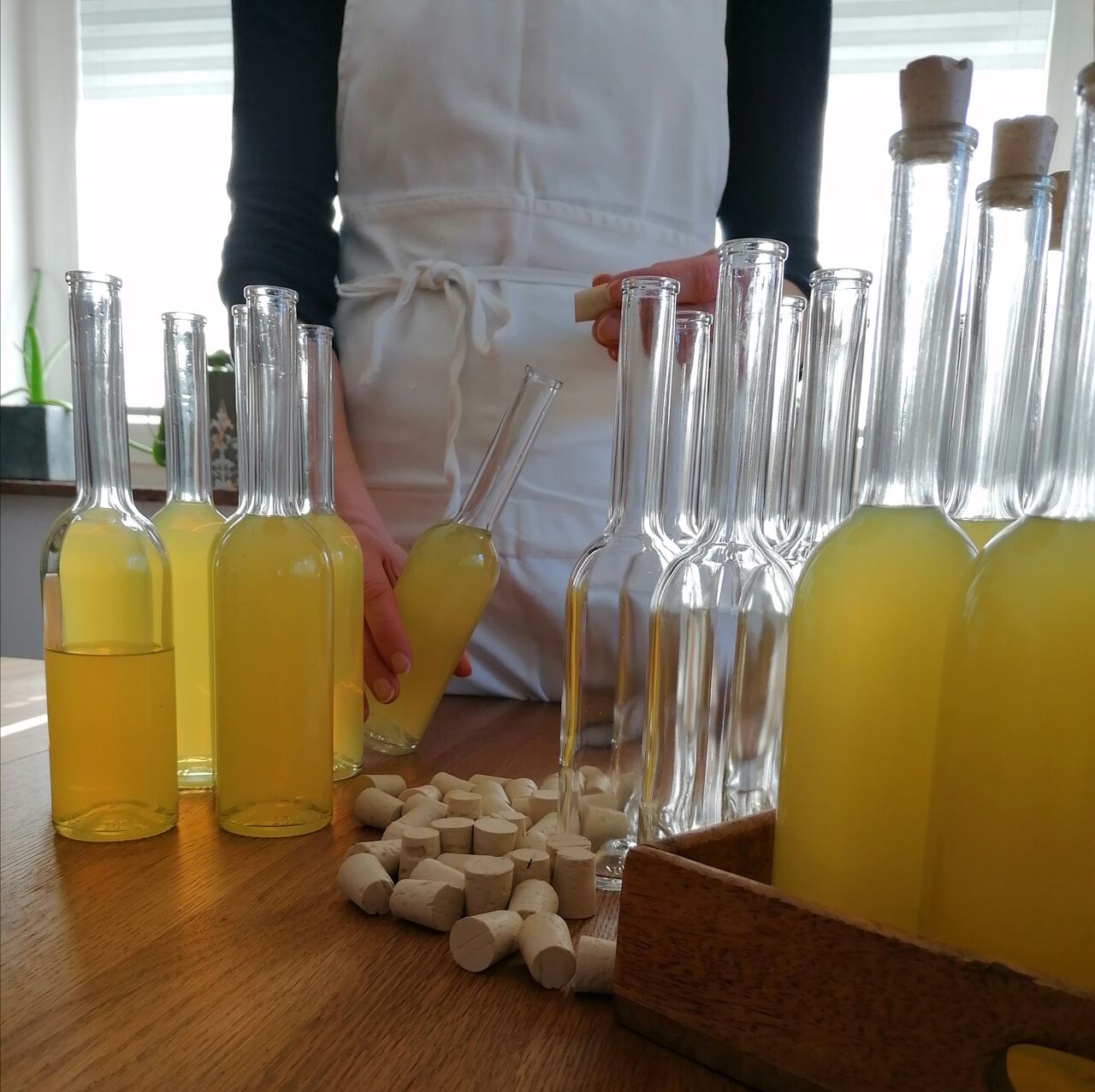Unser Limoncello aus eigener Herstellungaus Bio-Zitronen, 40% Alk.