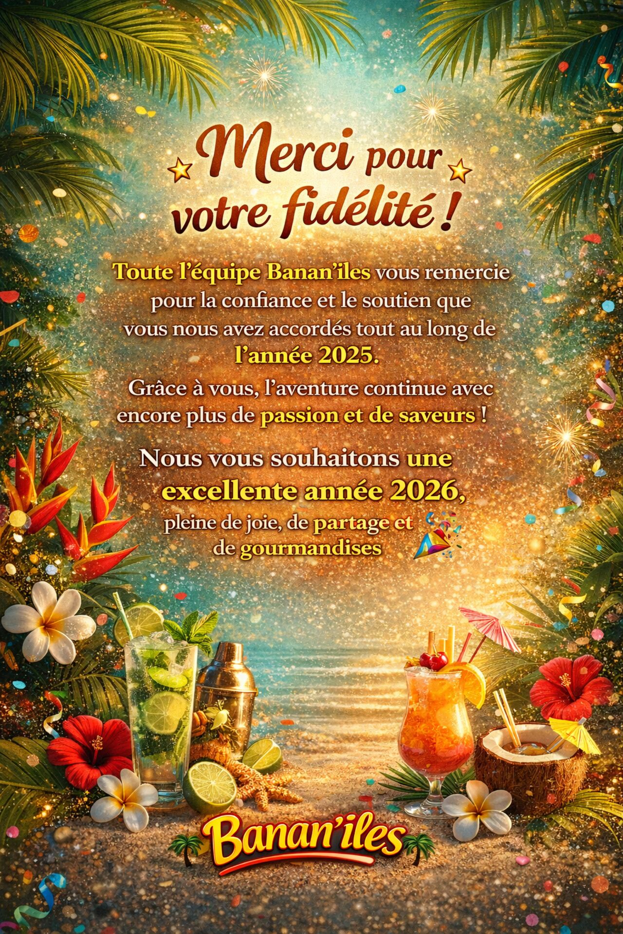 Merci pour votre fidélité