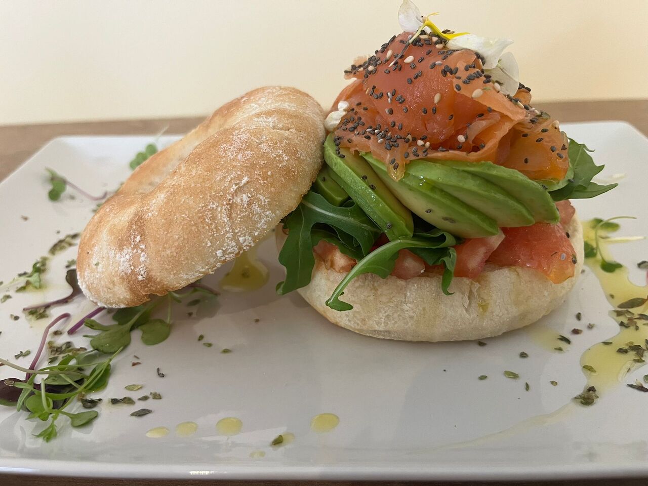 Bagel de salmón