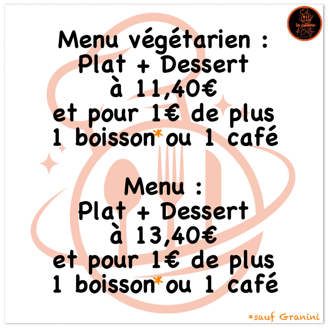 Les menus