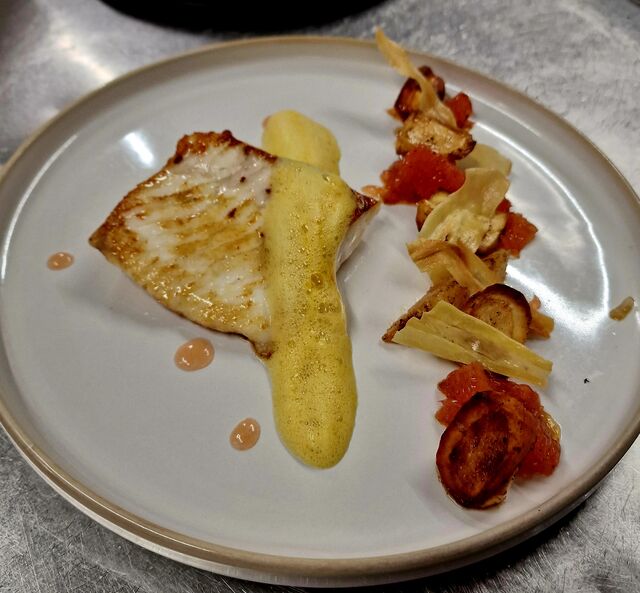 Pavé de Turbot, déclinaison de panais et pamplemousse