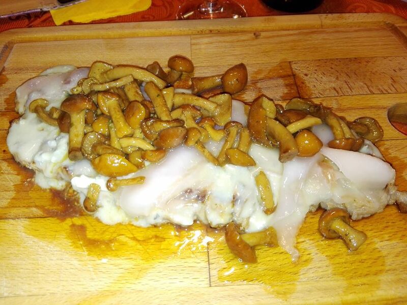 tagliata zola lardo e funghi