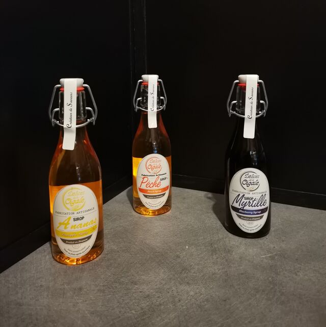 Sirops artisanaux 25cl différents parfums suite=6.50€ 