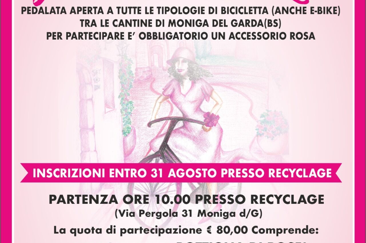 Biciclettata in rosa.
