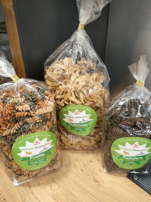 Pâtes artisanales de la Ferm'Meaux pâtes de Varreddes. Un délice !