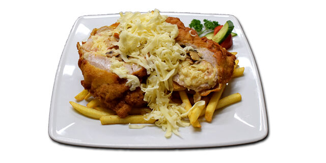 Bakonyi töltött rántott sertéskaraj