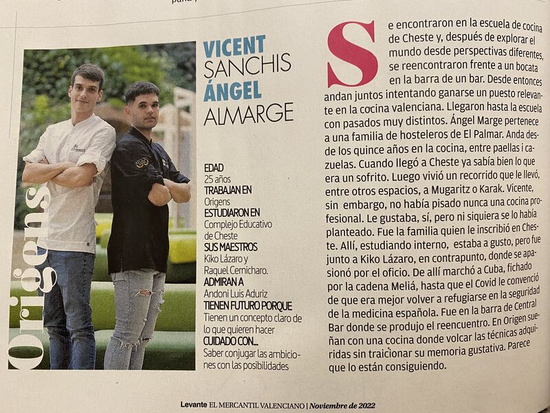 Vicent y angel en la revista