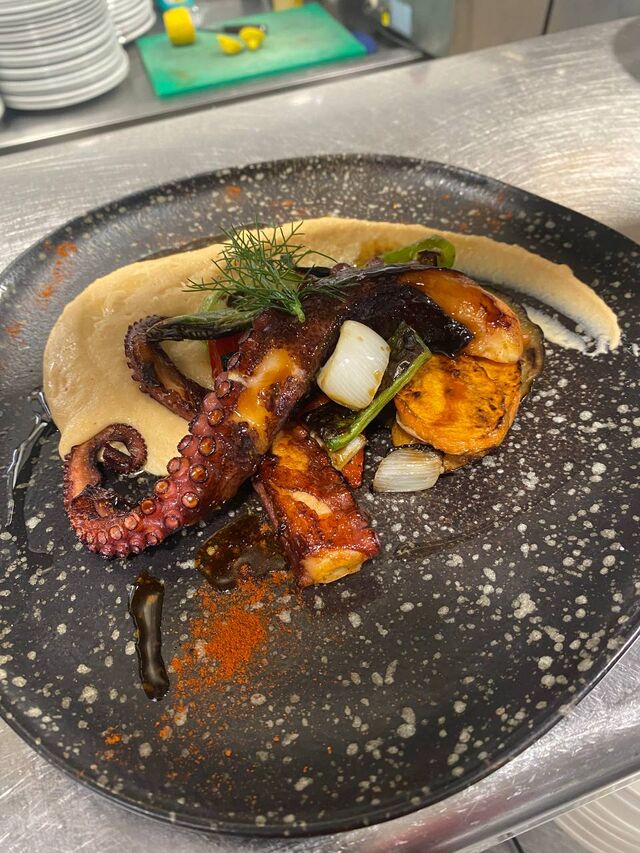 Pulpo a la brasa, pure ahumado