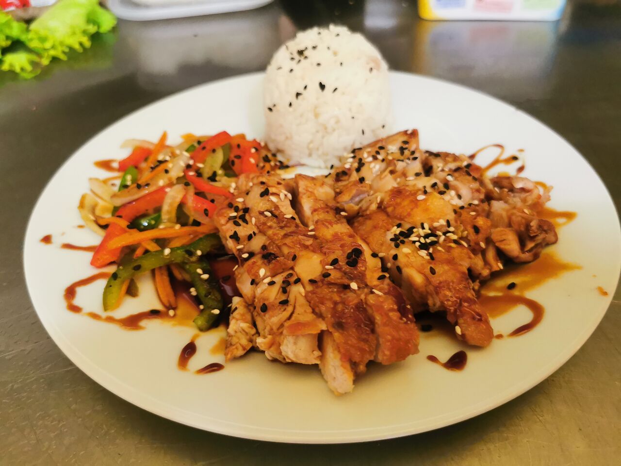 Pollo teriyaki!!!! 