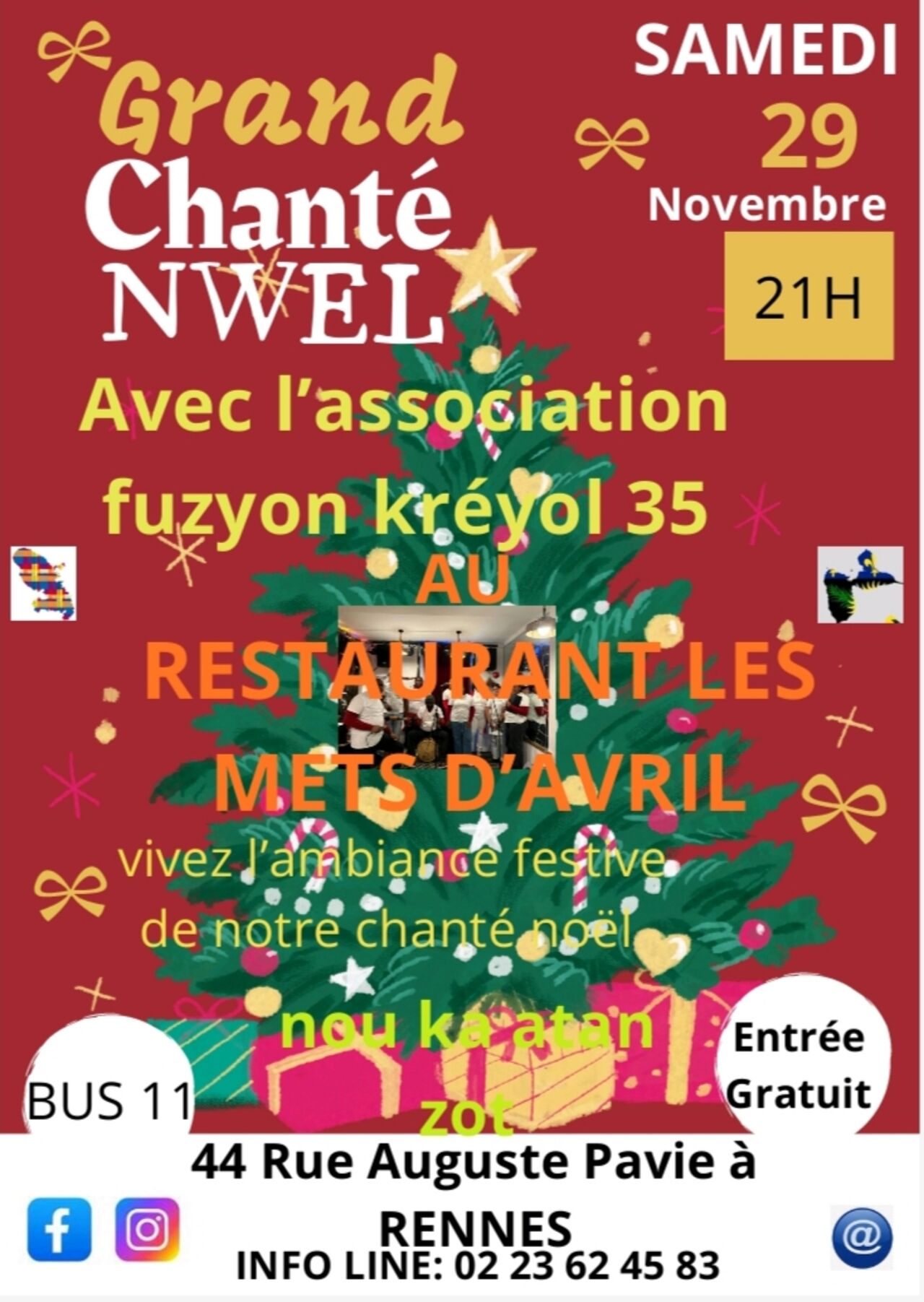 Grand Chanté Nwèl Avec l’association Fuzion Kréyol 35