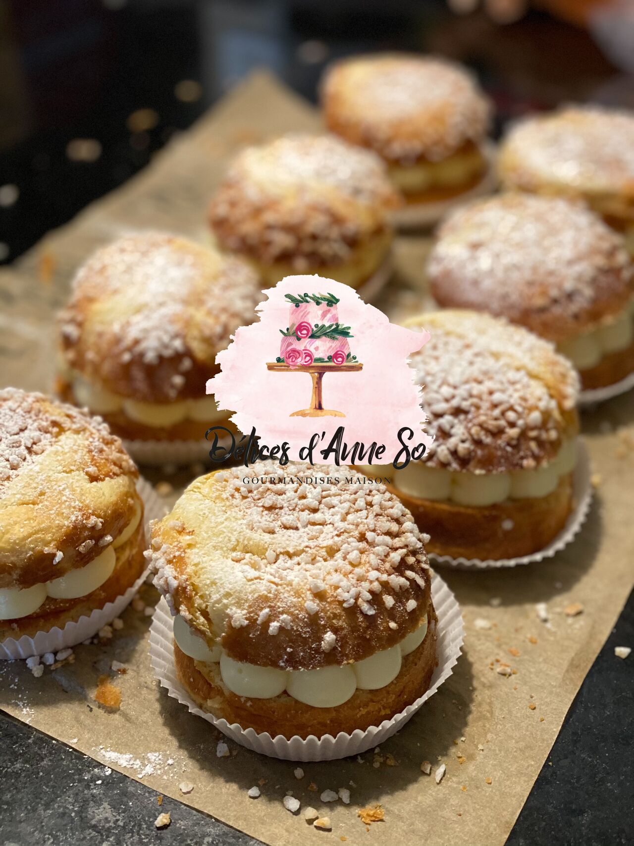 Tropéziennes individuelles, mais disponibles également à partir de 4 parts