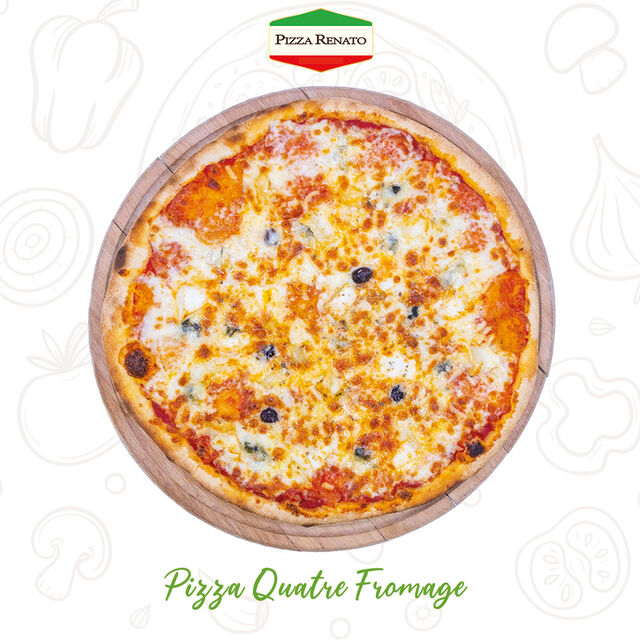 Tomate, fromage, poivrons, chorizo, olives et origan.33 cm.