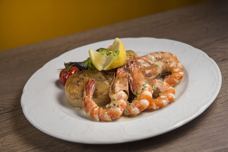 gambas flambées au jack daniel's