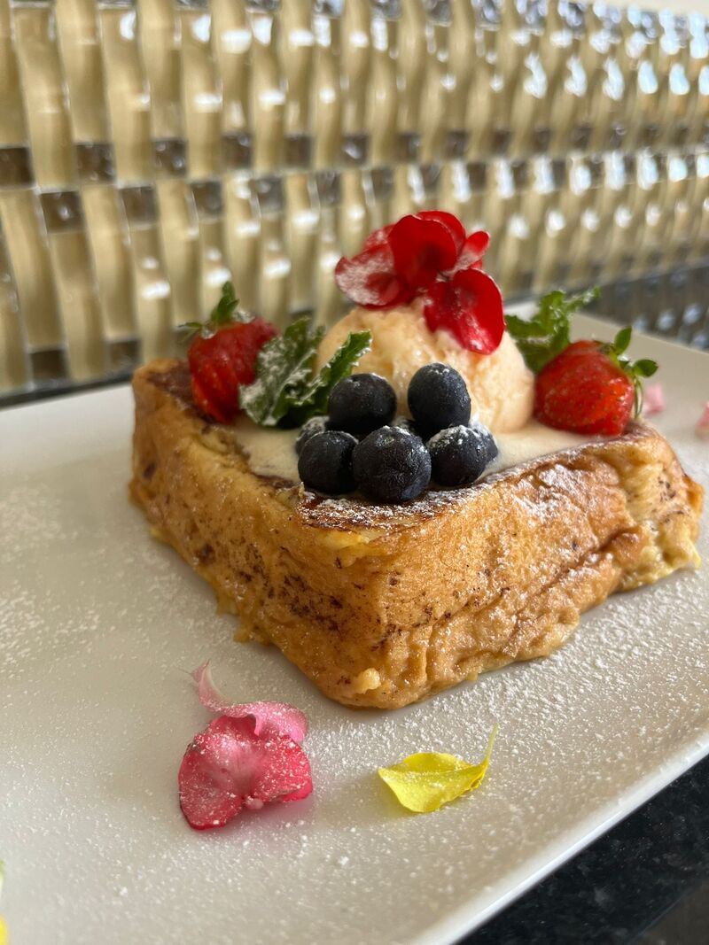 Tostada francesa de frambuesa