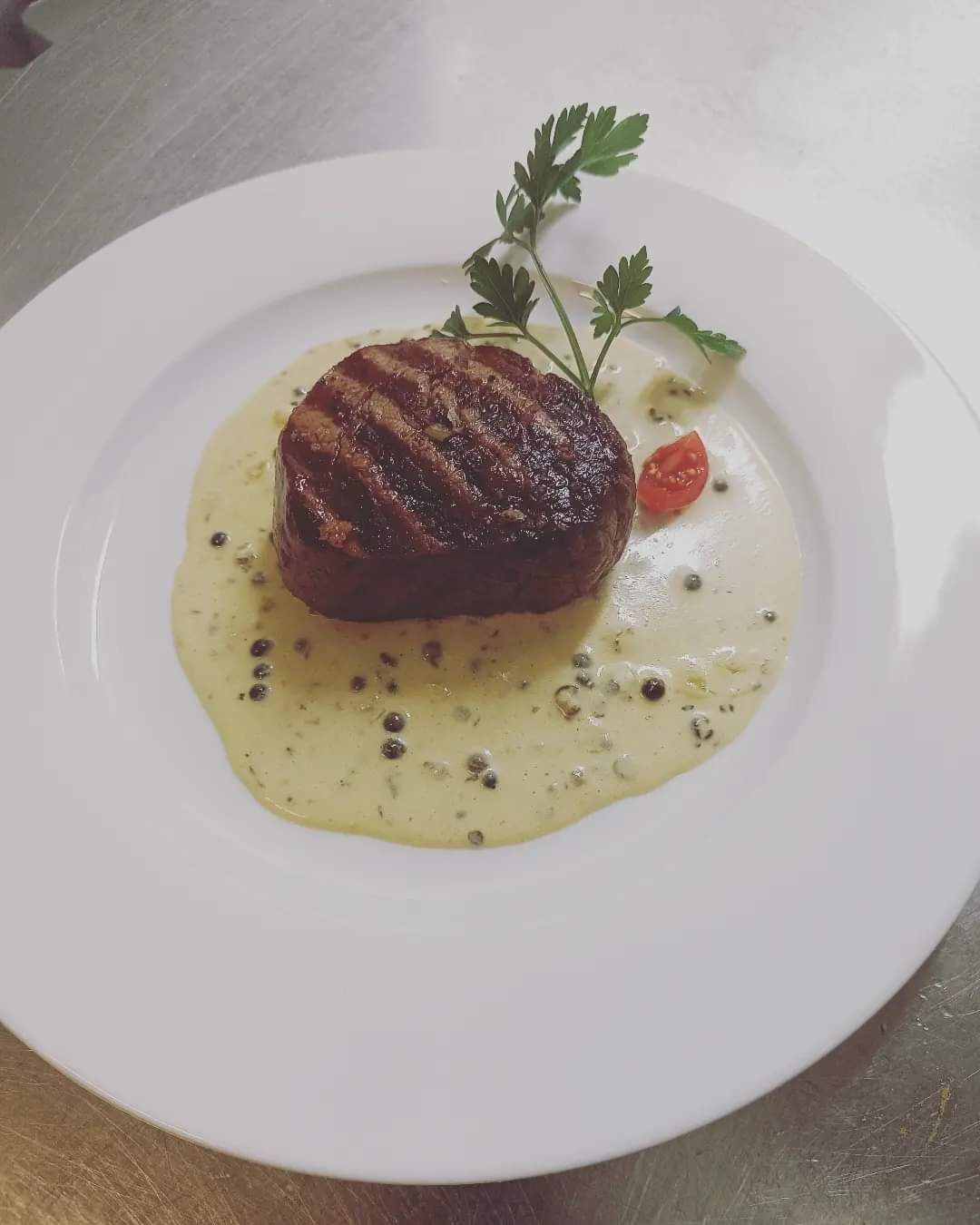 Rinder filet mit Pfeffersauce