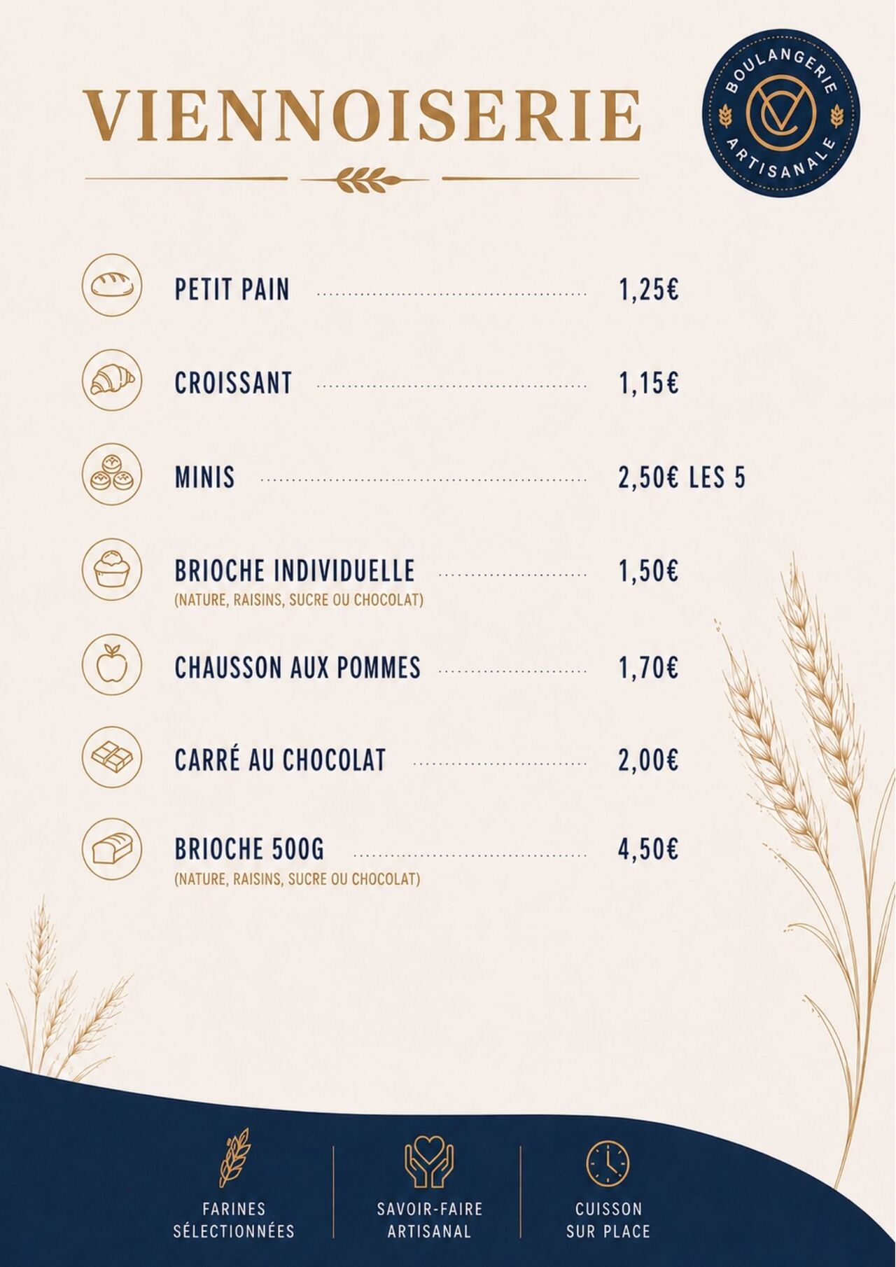 Nos viennoiseries 